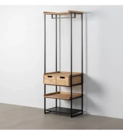 Zona-Design Szafa otwarta INDUSTRIAL 60 cm naturalna czarna