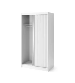 ELTAP Szafa przesuwna BIANCCO II z lustrem 120 cm biały