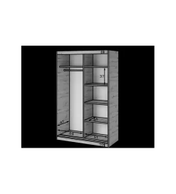 ELTAP Szafa przesuwna EMERIO II 120 cm kolor dąb artisan