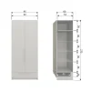 WOOOD Szafa PURE 215 x 95 cm drewno sosny dust