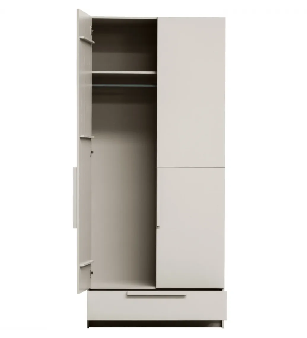 WOOOD Szafa PURE 215 x 95 cm drewno sosny dust