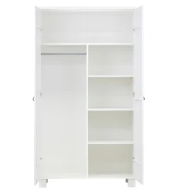 WOOOD Szafa TIES 202 cm drewno sosny biała