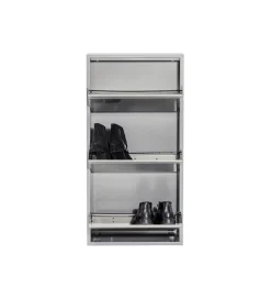 KDesign Szafka na buty CARUSO 103 cm srebrna