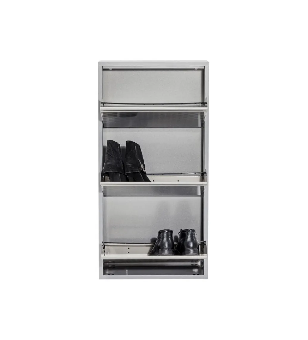 KDesign Szafka na buty CARUSO 103 cm srebrna