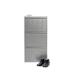 KDesign Szafka na buty CARUSO 103 cm srebrna
