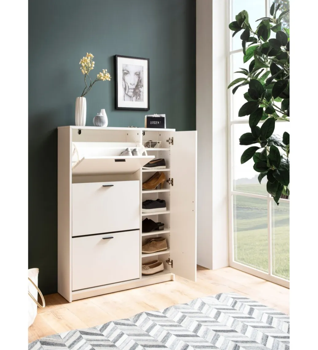 WOHNLING, GERMANY Szafka na buty FLURE II 90 cm biała