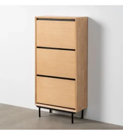 Zona-Design Szafka na buty SINTRA 122 cm drewno kauczuk naturalna