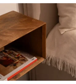 Zona-Design Szafka nocna ENTIR 40 cm drewno mango brązowa