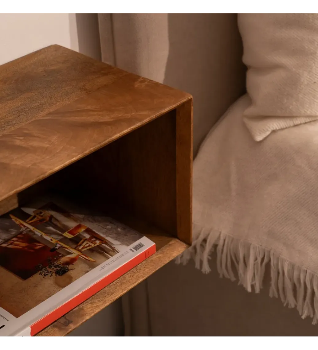 Zona-Design Szafka nocna ENTIR 40 cm drewno mango brązowa