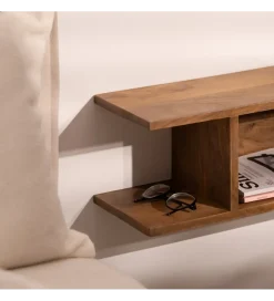 Zona-Design Szafka nocna ETUPI 45 cm drewno mango brązowa
