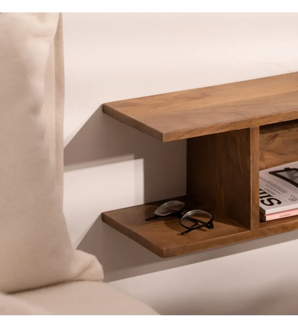Zona-Design Szafka nocna ETUPI 45 cm drewno mango brązowa