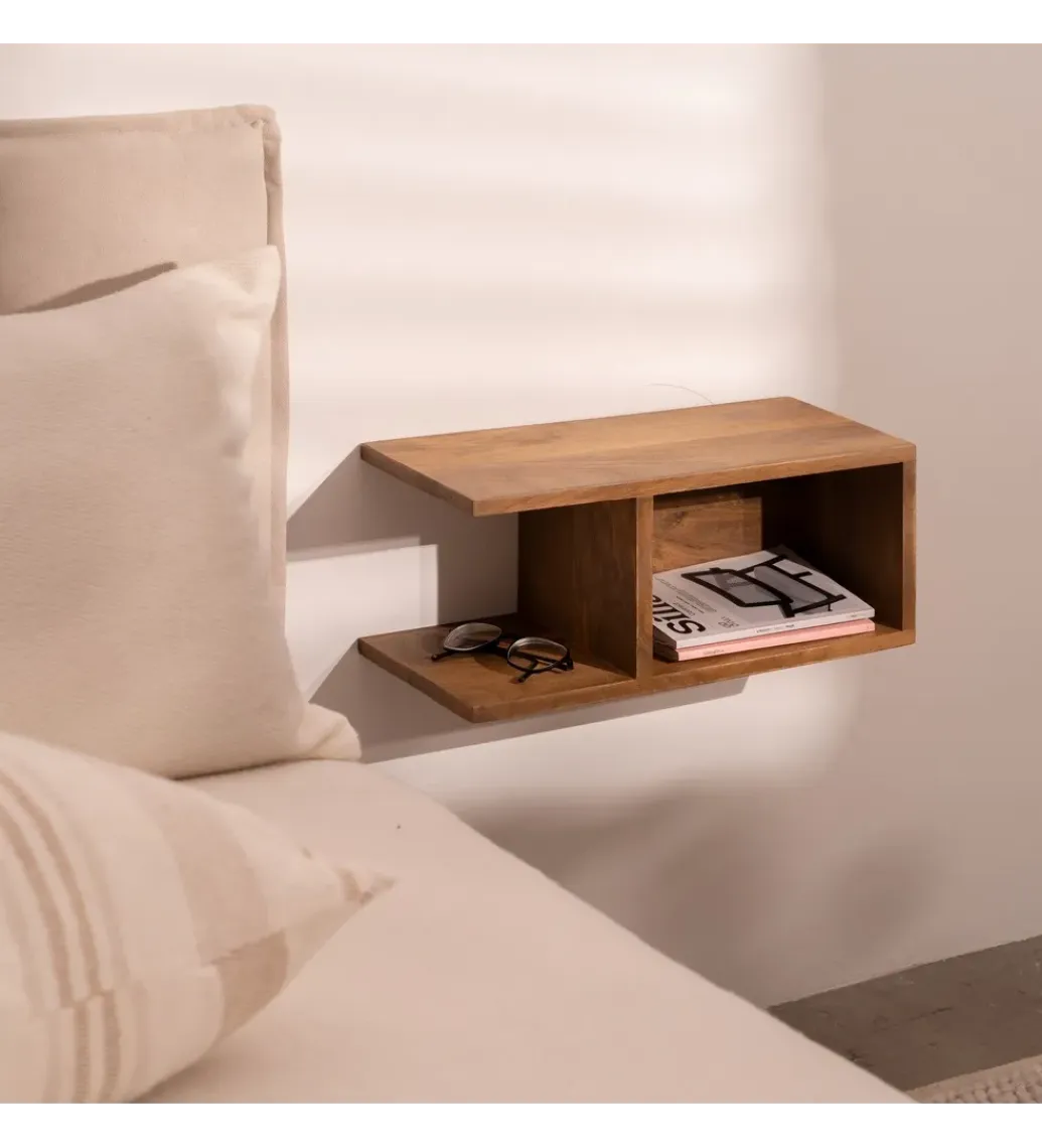Zona-Design Szafka nocna ETUPI 45 cm drewno mango brązowa
