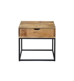 Invicta Interior - przedsprzedaż Szafka nocna Iron Craft drewno mango