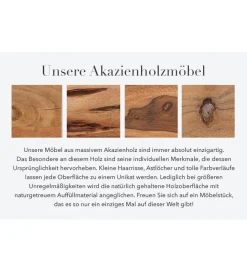 Invicta Interior Szafka nocna Komodo Mystic 40 cm drewno akacja