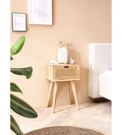 WOHNLING, GERMANY Szafka nocna LIBERTE II 40 cm drewno mango