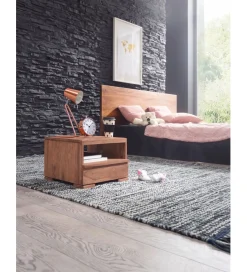 WOHNLING, GERMANY Szafka nocna MUMBAI 40 cm drewno akacja