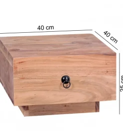 WOHNLING, GERMANY Szafka nocna MUMBAI 40 cm drewno akacja