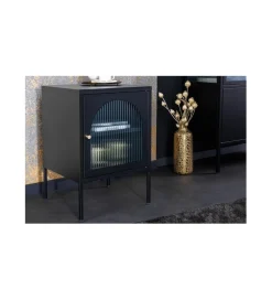 Invicta Interior - przedsprzedaż Szafka nocna OLIMPIA III 40 cm czarna