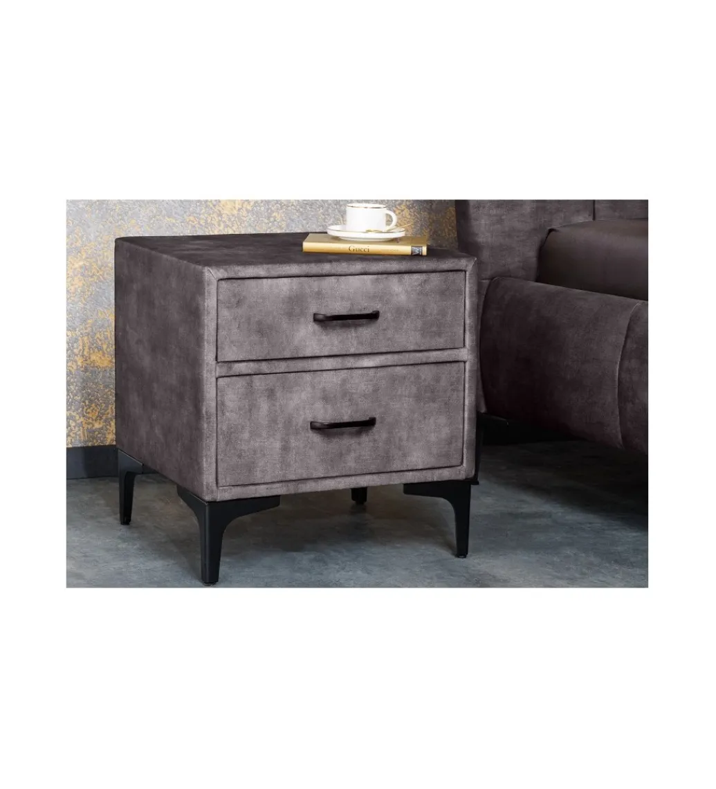 Invicta Interior Szafka nocna OLIWIA 46 cm ciemnoszara