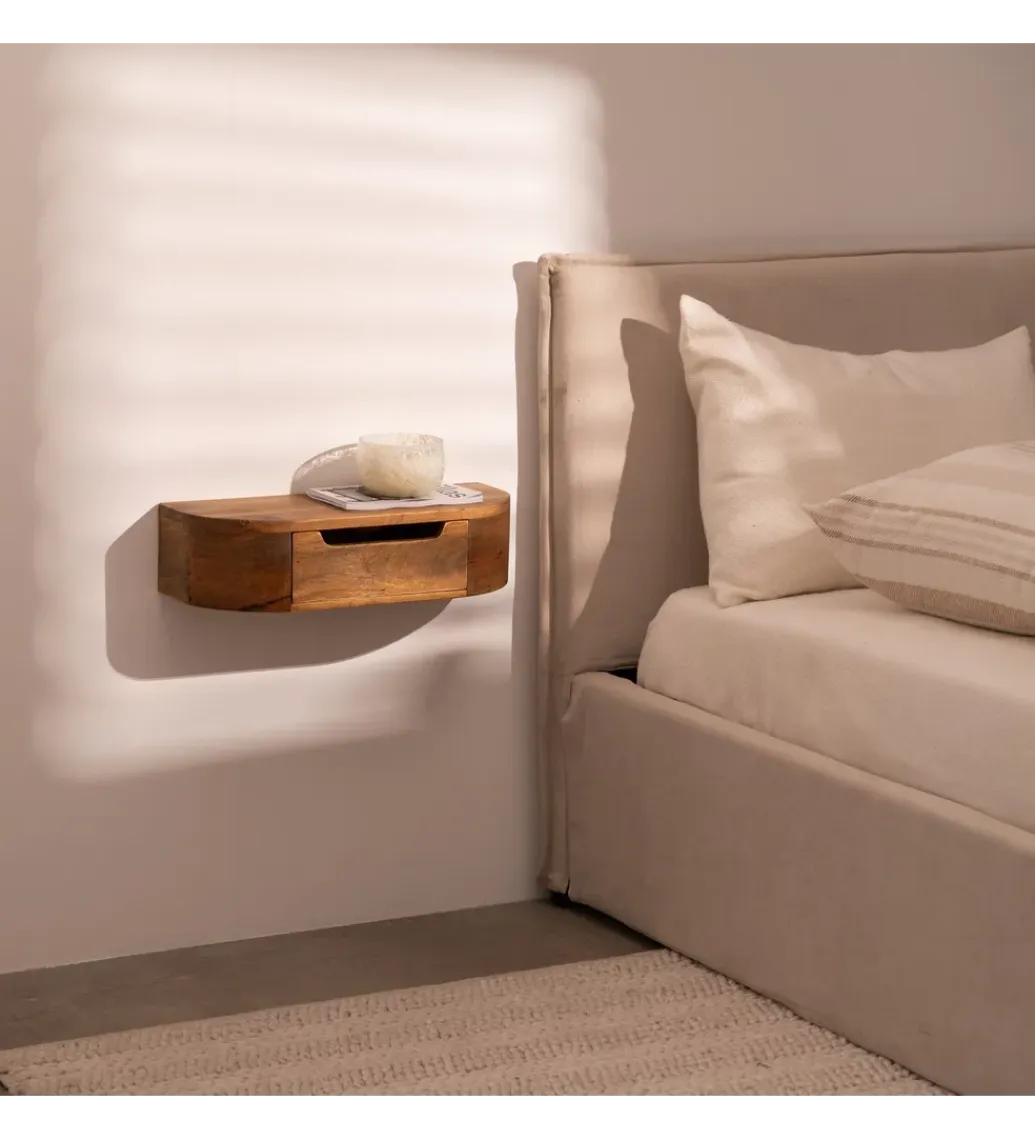 Zona-Design Szafka nocna RUKNO 50 cm drewno mango brązowa