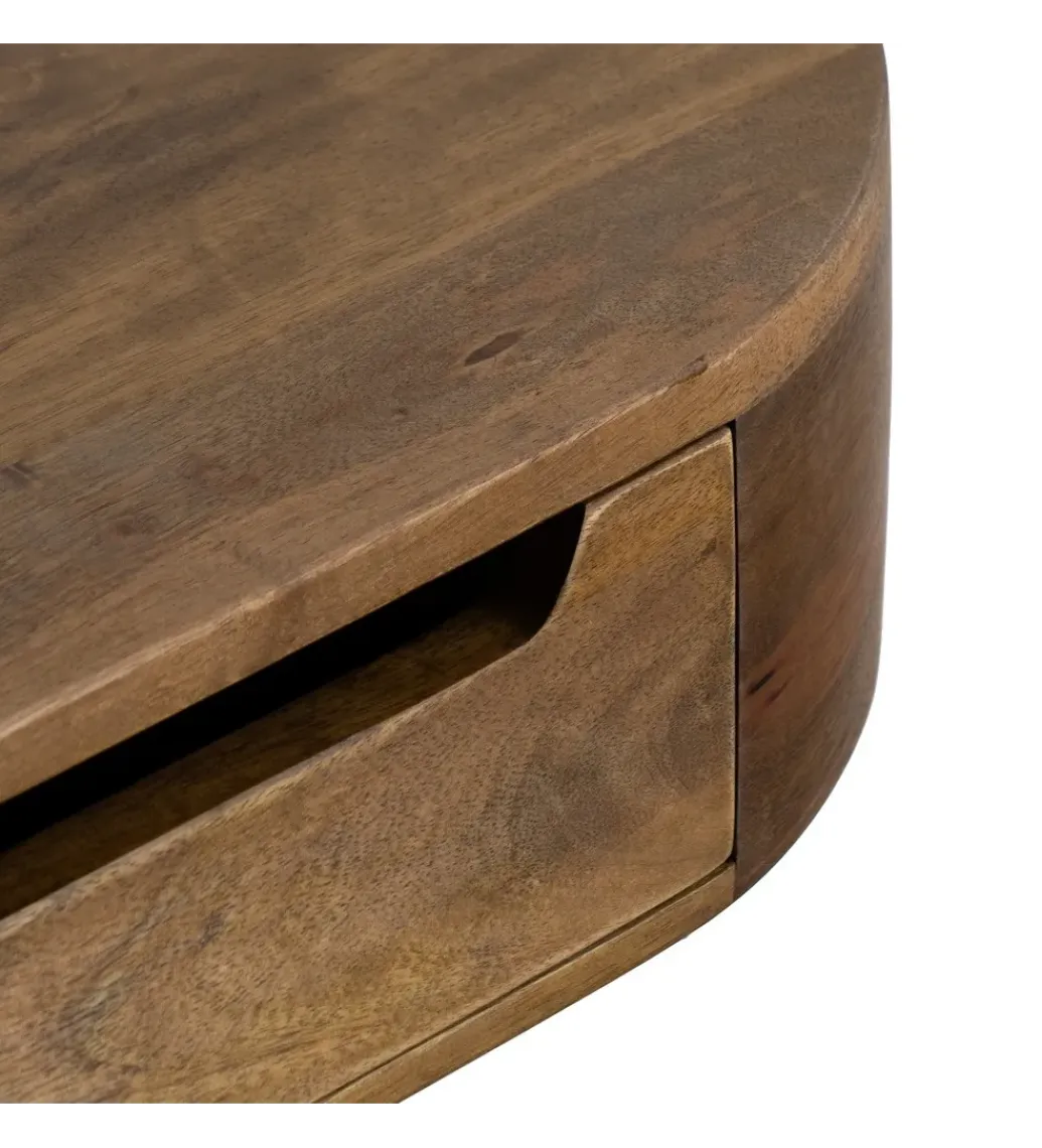 Zona-Design Szafka nocna RUKNO 50 cm drewno mango brązowa