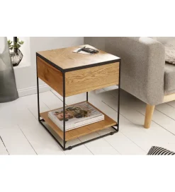 Invicta Interior - przedsprzedaż Szafka nocna Scorpion 40 cm dąb dziki
