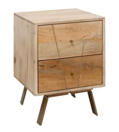 WOHNLING, GERMANY Szafka nocna SIKAR 40 cm drewno mango