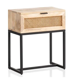 WOHNLING, GERMANY Szafka nocna ZOVI 50 cm drewno mango