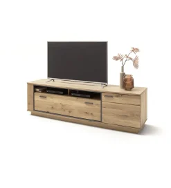 MCA Szafka RTV CAMPINAS 210 cm w optyce dąb bianco