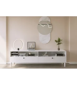 ELTAP Szafka RTV DULLUM 200 cm biały
