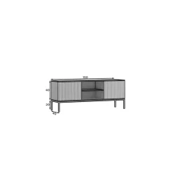 ELTAP Szafka RTV MEORATI 150 cm w optyce dąb artisan
