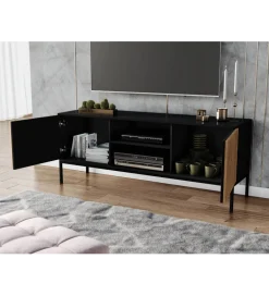 ELTAP Szafka RTV MEORATI 150 cm w optyce dąb artisan