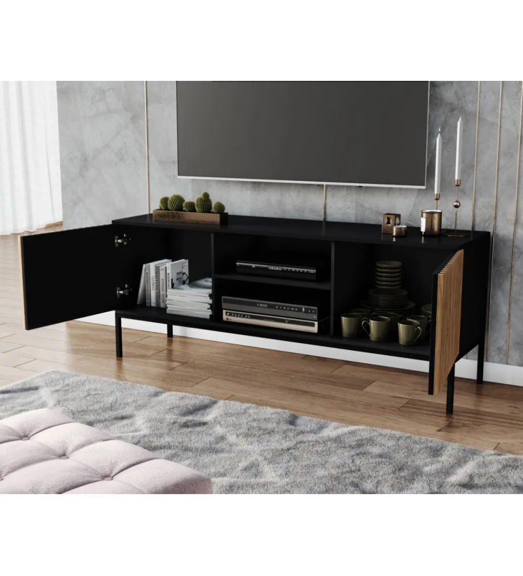 ELTAP Szafka RTV MEORATI 150 cm w optyce dąb artisan