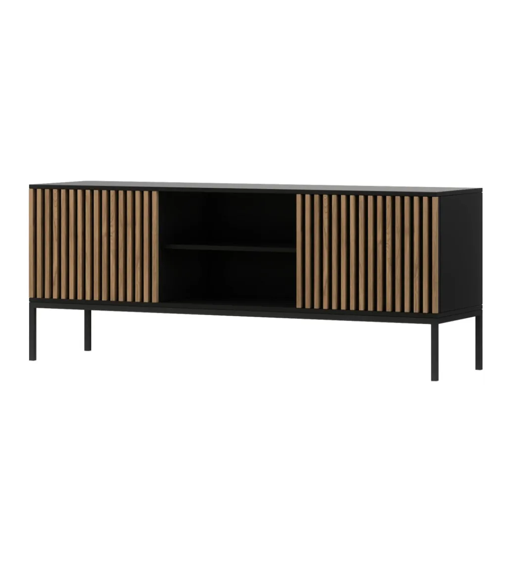 ELTAP Szafka RTV MEORATI 150 cm w optyce dąb artisan