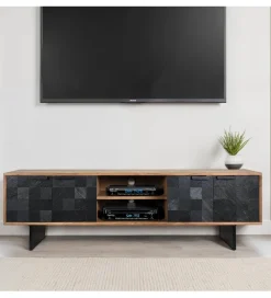 WOHNLING, GERMANY Szafka RTV WOHNLING 150 cm drewno akacja