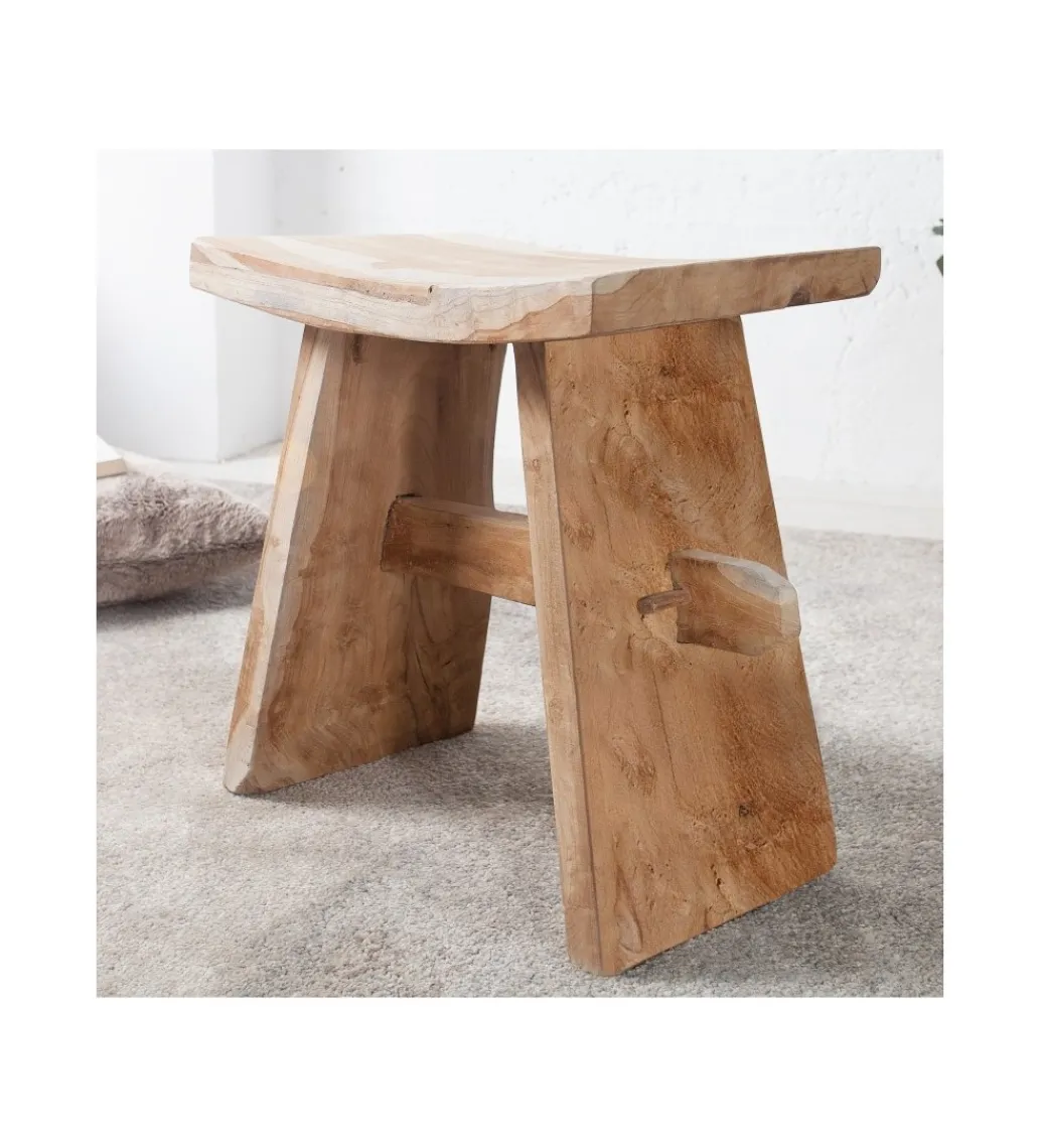 Invicta Interior Taboret Zen 40 cm z naturalnego drewna