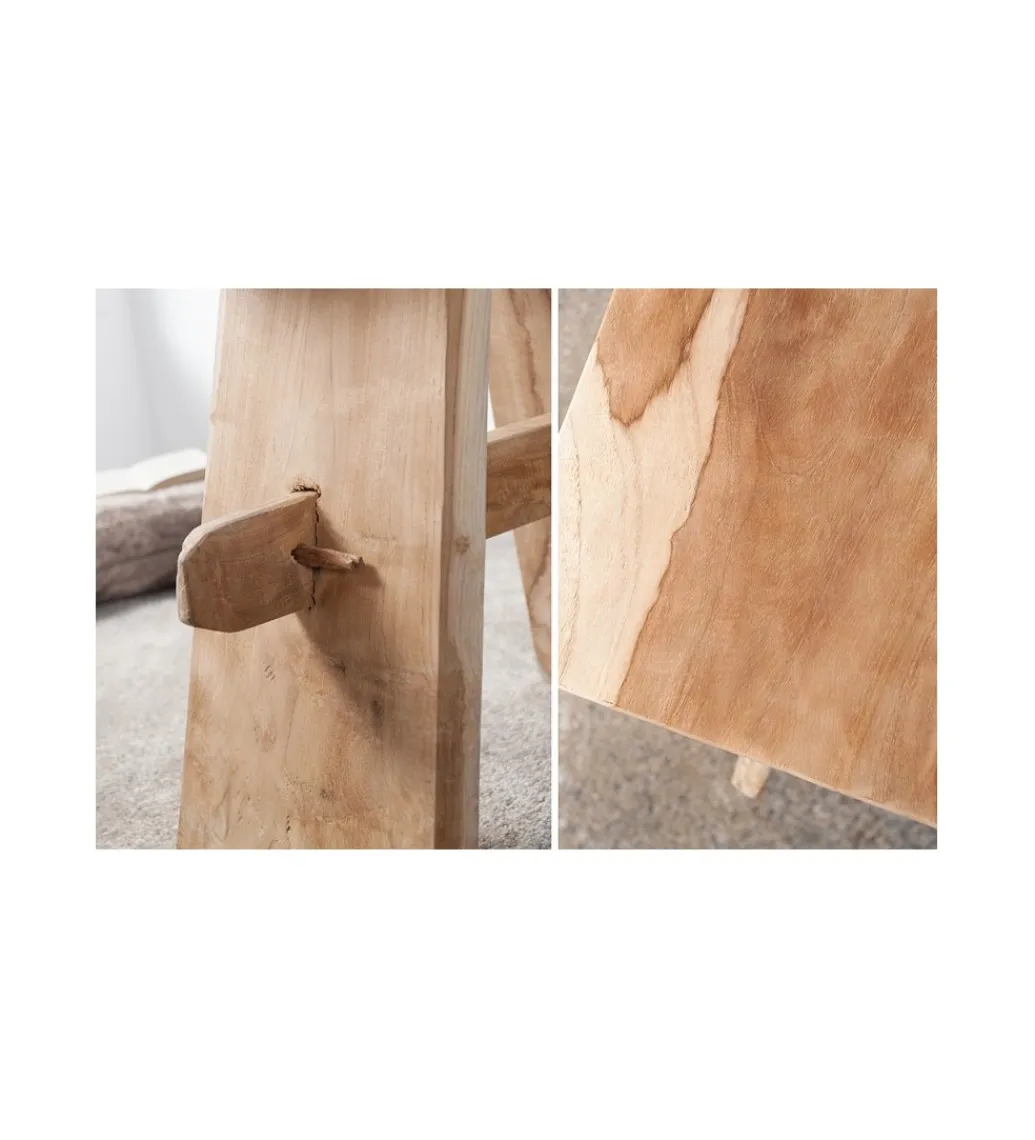 Invicta Interior Taboret Zen 40 cm z naturalnego drewna
