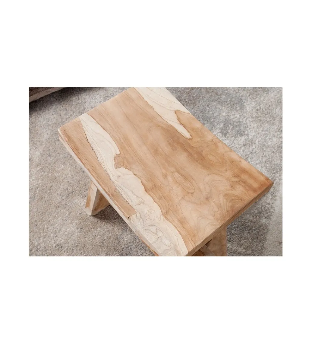 Invicta Interior Taboret Zen 40 cm z naturalnego drewna