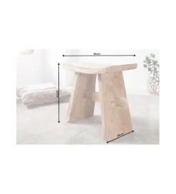 Invicta Interior Taboret Zen 40 cm z naturalnego drewna