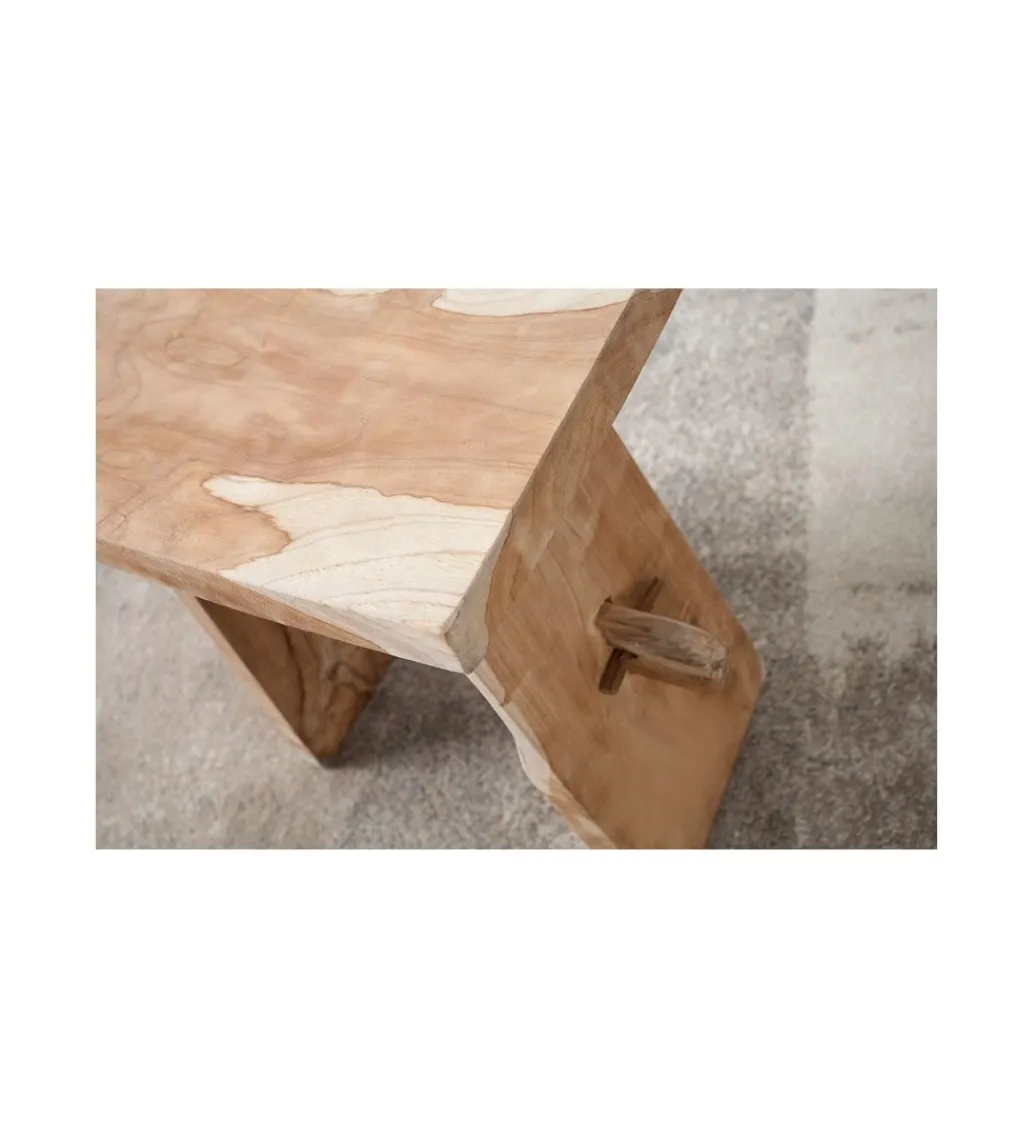 Invicta Interior Taboret Zen 40 cm z naturalnego drewna