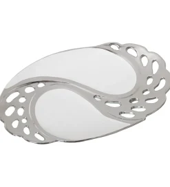 Exclusivas Taca CENTERPLANCE 30 cm srebrnobiała