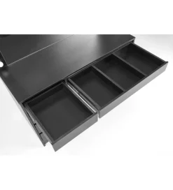 Halmar Toaletka HOLLYWOOD XL 120 cm czarna z oświetleniem LED