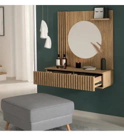 ELTAP Toaletka wisząca ENTSIAN 85 cm w optyce dąb artisan