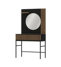 ELTAP Toaletka wisząca MEORATI 85 cm w optyce dąb artisan/czarny