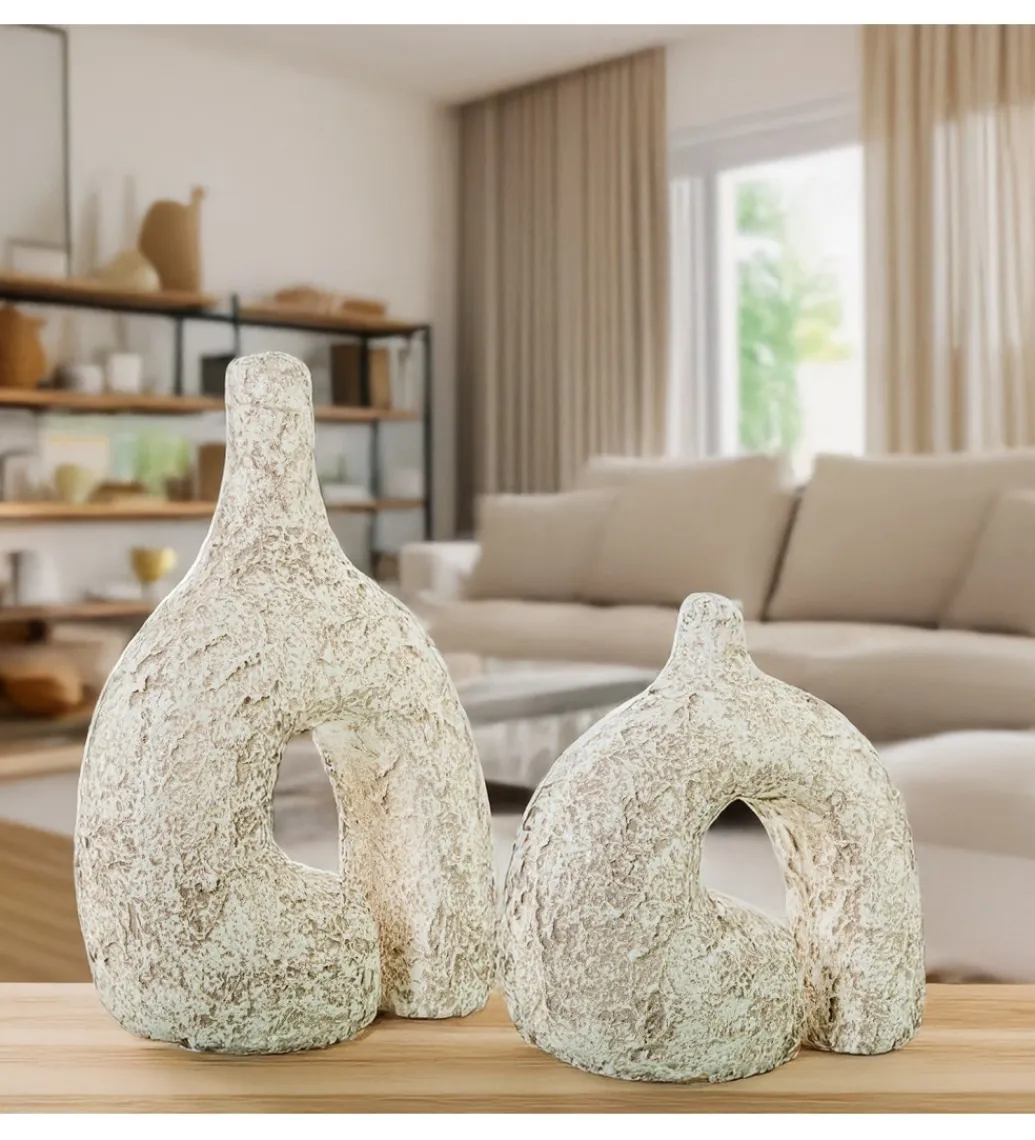 Exclusivas Wazon ABSTRACT 30 cm ceramika biały