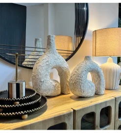 Exclusivas Wazon ABSTRACT 30 cm ceramika biały