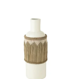J-Line Wazon AFRICO 28 cm biały