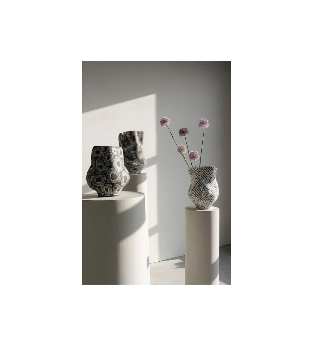 KDesign Wazon ANEMONE 33 cm szare
