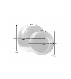 Invicta Interior Wazon BRILANT set 2 srebrny