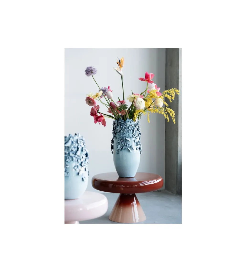 KDesign Wazon BUTTERFLIES 50 cm jasnoniebieski